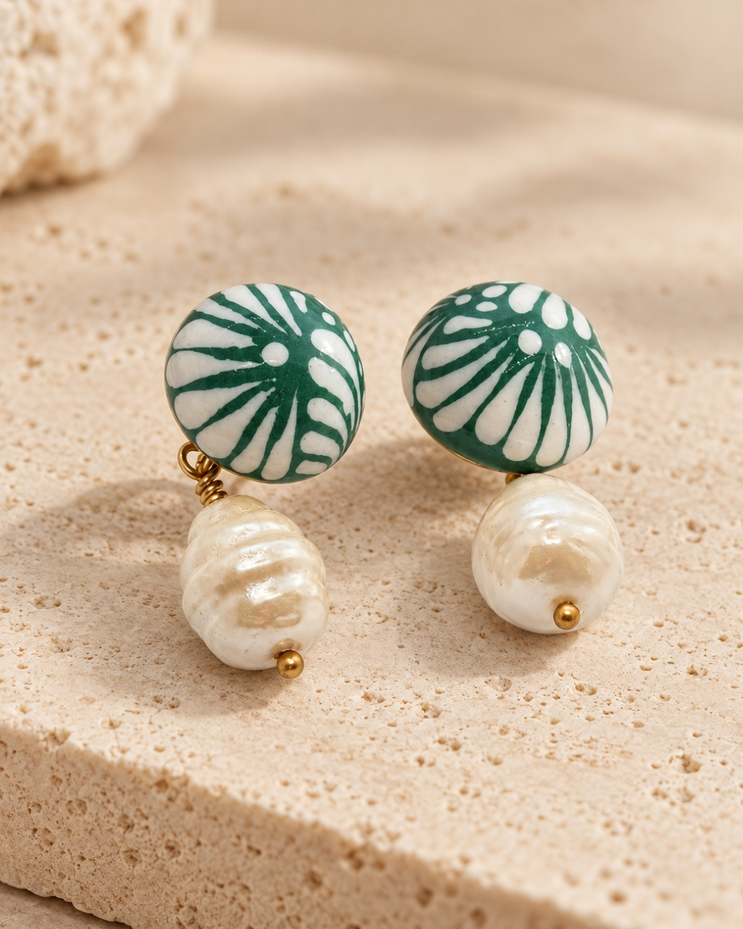 Aretes Perla Talavera Turquesa by Valerio — SKU 16086510