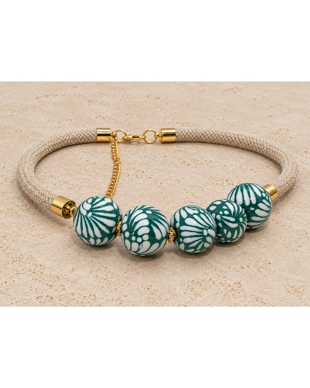 Collar Cuentas Talavera Turquesa by Valerio — SKU 16086518