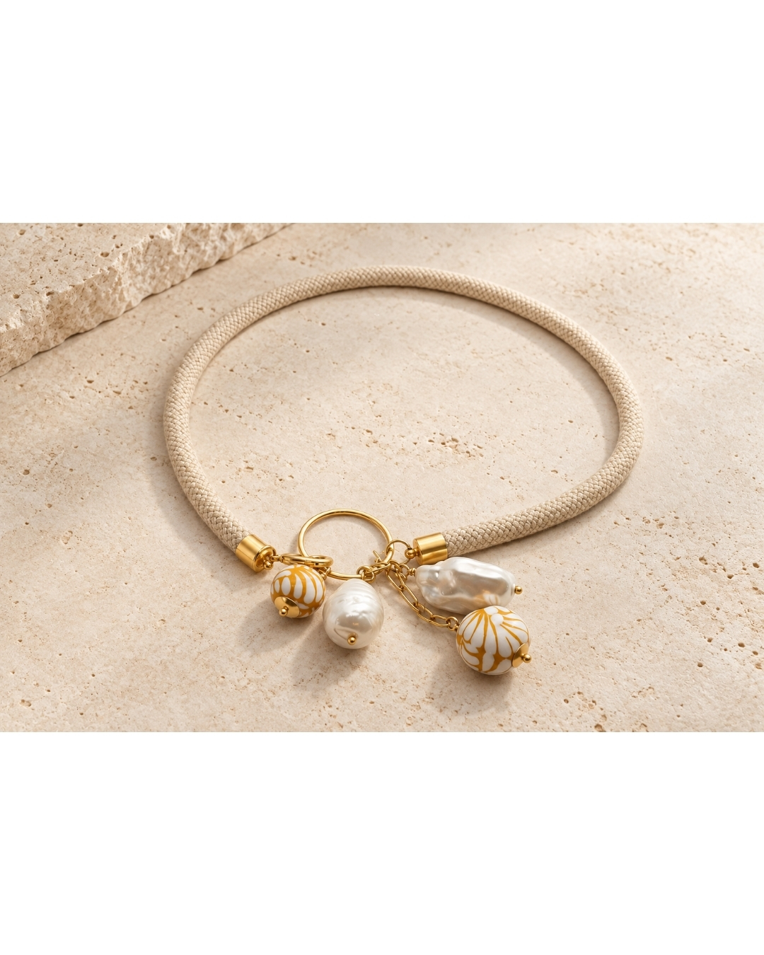 Collar Perlas Talavera Mostaza by Valerio — SKU 16086679